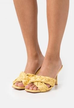 RAID LAUDER Mules à Talons Butter Yellow Femme