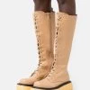 RAID Femme COLIRA Bottes à Lacets Nude -Pas Cher RAID Boutique 2bd955e41c5d4d608fa06f6534dc6b53