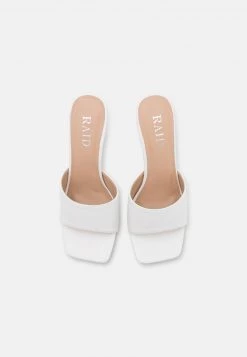 RAID BRIYA Mules à Talons White Femme -Pas Cher RAID Boutique 3b78f30373cb4c1197db9023b652bc67