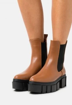 RAID ROXI Bottines à Plateau Tan Femme