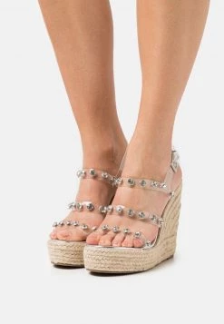 RAID Femme VILLA Sandales à Plateforme Clear/silver