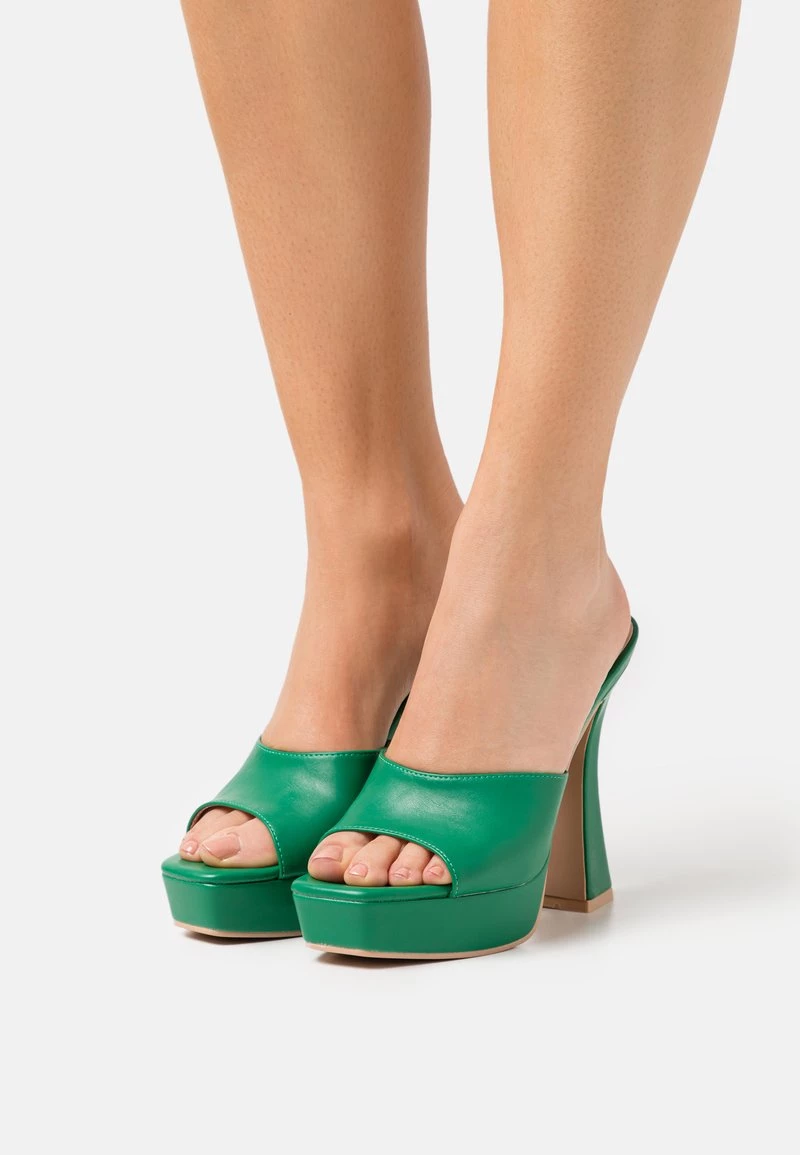 RAID ESTEE Mules à Talons Green Femme 3 RAID ESTEE Mules à Talons Green Femme