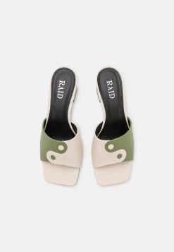 RAID AANA Mules à Talons Sage Green/white Femme -Pas Cher RAID Boutique 7e6067552d9f409994a723b544dc5444