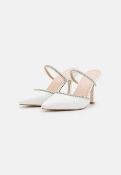 RAID Femme AVALON Mules à Talons White -Pas Cher RAID Boutique 8408ee5543b544458a210bd2d3f7de70