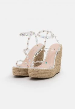 RAID RENNA Sandales à Plateforme Clear/white Femme -Pas Cher RAID Boutique 997352b3be684ba3b6a0a3bcf55eab09