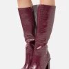 RAID CELENI Bottes à Talons Hauts Burgundy Femme -Pas Cher RAID Boutique aa4d288b1bd243dab8af3710b6bda44a