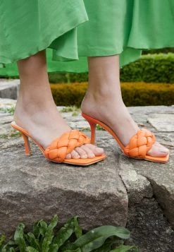 RAID Femme SANDRA Mules à Talons Orange -Pas Cher RAID Boutique bdb939436ced4a978d0661243307d0ac