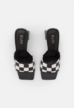 RAID SONAM Mules à Talons Black/white Femme -Pas Cher RAID Boutique c6e36616a74541c9a4da315211bde111