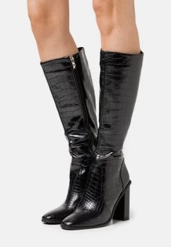 RAID CELENI Bottes à Talons Hauts Black Femme