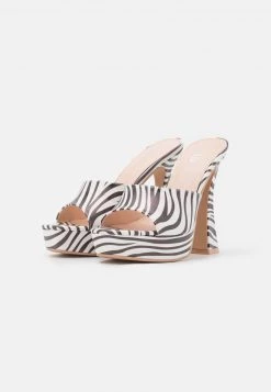RAID ESTEE Mules à Talons White Femme -Pas Cher RAID Boutique f91489fc66e6440e8137ea85760cf751